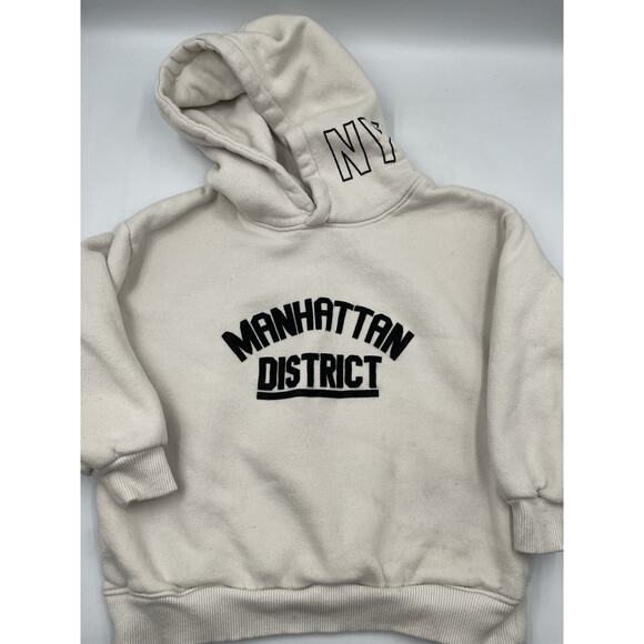 Zara Hooded Pullover Sweatshirt Kids NY Manhattan District Size 4-5 - Picture 2 of 5